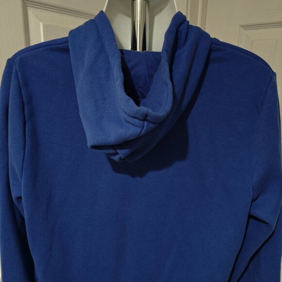 Reebok Men's Size L Hoodie Pullover Blue/White Identity Fleece Cotton Sweatshirt - Picture 10 of 14